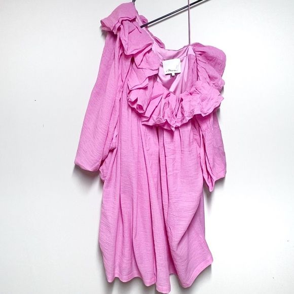 Phillip Lim Designer Stunning One Shoulder Ruffle Dress Sz L $1320 - Picture 4 of 11